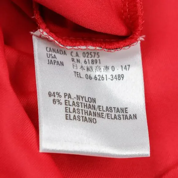 ESCADA Scoop Neck Short Sleeve‎ Tee Nylon Stretch Jersey Top Red Sz 40 US 10 - Picture 5 of 5